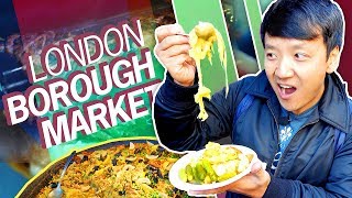 1000 YEAR OLD FOOD MARKET British Food Tour of Borough Market in LONDON [upl. by Yot]