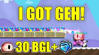 I GOT GEH 30 BGL  Growtopia 2023 [upl. by Epoillac]