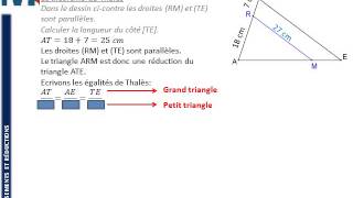 3ème  AGRANDISSEMENTS REDUCTIONS  Le théorème de Thalès [upl. by Aciret]