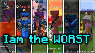 worst player ever ft Azerdium zamph XSUS JostPvP Gato Eauscarr etc [upl. by Gney304]