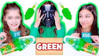 ASMR Eating Only Green Food Challenges By LiLiBu [upl. by Sherwynd]