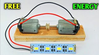 free energy generator with two dc motor  new technology free electricity  SB Craft [upl. by Ydnys]