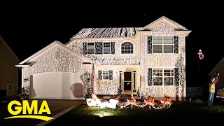 This homes 25000 light Christmas display is straight out of National Lampoons [upl. by Munson]