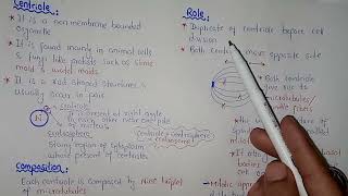 Centriole Structure And Functions  Federal amp KPK Board  Class 11 [upl. by Noremac]