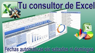 Como crear fechas automáticas sin sabados ni domingos en excel [upl. by Danzig]