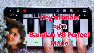 Hey minnale song 💞✨🦋  Amaran movie bgm  Perfect piano VS Bandlab gvprakash [upl. by Aned444]