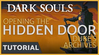 Dark Souls  How to Open the Hidden Door behind the Bookshelf in Dukes Archives [upl. by Zebedee396]