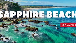 Flying over sapphire Beach Coffs Harbour Australia 4K Video with relaxing music [upl. by Divadnoj772]