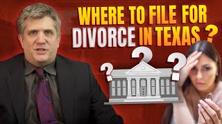 Where to File for Divorce in Texas Understanding County and Residency Requirements [upl. by Macario]