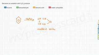 Benzene on oxidation with V2O5 produce [upl. by Zetrauq]