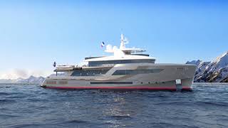 New project of Bering Yachts  45 meter Super Yacht [upl. by Celeski]