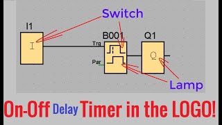 Siemens PLC  OnOff delay timer in the LOGO [upl. by Clymer]