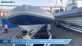 Ribtec 655 RIB tour  Yamaha F150 engine [upl. by Llewxam734]