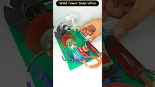 Wind Power Generation • Dc Motor  dcmotor tech youtubeshorts motor dcmotorproject fan [upl. by Rowney]