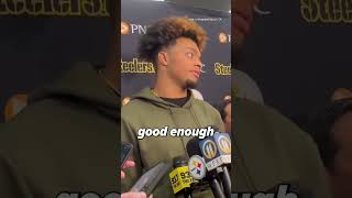 Justin Fields says he hasnt played good enough to be Steelers QB1 shorts [upl. by Rothschild402]