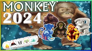 Monkey Horoscope 2024  Wood Fire Earth Metal Water [upl. by Lindy]