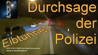 Durchsage der Polizei im Elbtunnel Hamburg Die schnellste Rettungsgasse überhaupt [upl. by Ahgiela]