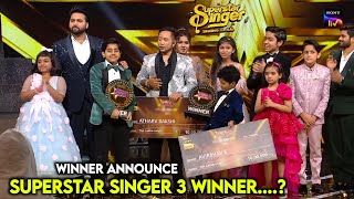 Finale Episode Winner Announce of Superstar Singer Season 3  Superstar Singer 2024 Grand Finale [upl. by Sherie]