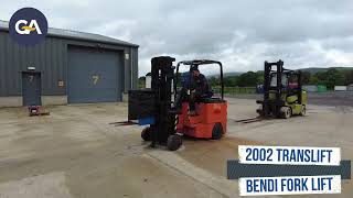 2002 TRANSLIFT BENDI FORK LIFT [upl. by Llydnek639]