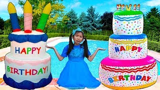 Giant Happy Birthday Cakes Toys  Wendy Pretend Play Surprise Party Kids Toy [upl. by Duj726]