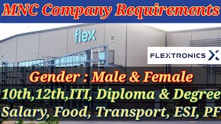 Flextronics  MNC Comapany  Salary 15k  Male amp Female  Manufacturing Jobs in Chennai today 2024 [upl. by Aita525]