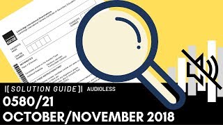 058021 OctoberNovember 2018 Marking Scheme MS [upl. by Llertal]