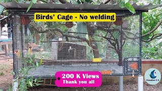 Love birds cage  no welding  Birds cage [upl. by Hcire]