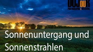 Sonnenuntergang und Sonnenstrahlen Lightroom  Photoshop Tutorial german  deutsch [upl. by Eelyak268]