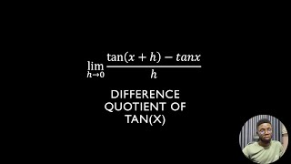 Differentiate tanx using the first principle calculus [upl. by Zoa]