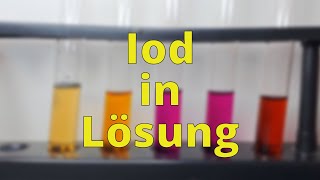 Iod in Lösung  Charge Transferkomplexe  Uniexperimente [upl. by Eremahs578]