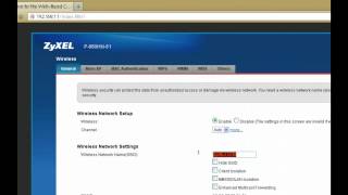 Zyxel P660HN51 Router security settings [upl. by Minabe]