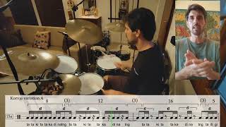 Tani Avartanam  Applied on the Drum set with Konnakol and notation [upl. by Rohn]