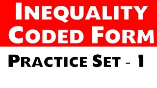 Coded Form Inequality  RRB and IBPS Clerk Practice Set  1 [upl. by Isahella]