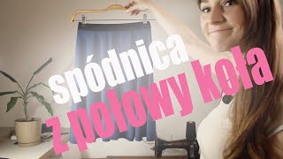 Jak uszyć SPÓDNICĘ z połowy koła Szycie spódnicy półkloszowej → KONKURS rozdanie [upl. by Corly]