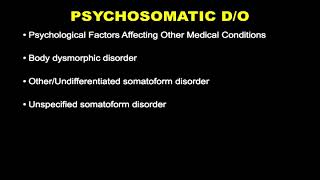 Types Of Psychosomatic Disorders [upl. by Tiebout817]