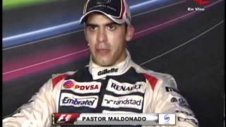 Pastor Maldonado 3er Lugar en Pole Position GP Europa 2012 [upl. by Allecnirp]