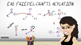 FriedelCrafts Acylation Reaction Mechanism EAS Vid 7 by Leah4sci [upl. by Nivlam785]