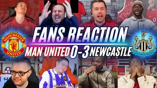 MAN UNITED FANS REACTION TO MAN UNITED 03 NEWCASTLE  CARABAO CUP [upl. by Kenrick]