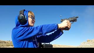 Kason getting some range time with the Walther P22 [upl. by Tingley595]