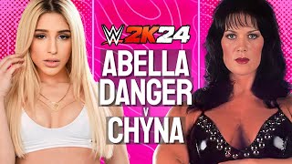 💥 Abella Danger v Chyna  Singles Wrestling Match  WWE 2K24 💥 [upl. by Darrej480]