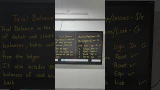 Trial Balance Class 11 accounts  trial balance kaise banate h  shorts ytshorts class11 account [upl. by Doughman608]