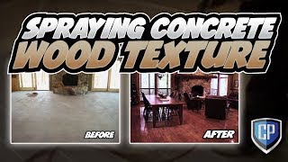 Spraying Rustic Concrete Wood Texture [upl. by Thirzia745]