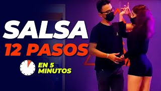 ¡12 pasos de salsa en 5 minutos [upl. by Tasia17]