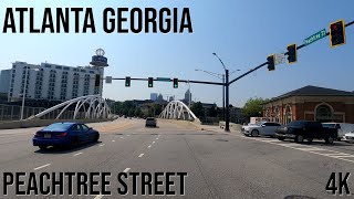 Atlanta Georgia Peachtree Street  4K Drive [upl. by Asiled]