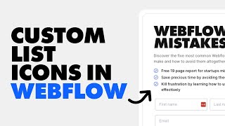 Using custom icons for unordered lists in Webflow  Custom bullet points [upl. by Tandy]