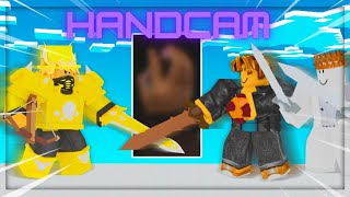 I 1v1ed FANS Again HANDCAM  Roblox BedWars [upl. by Gemperle]