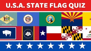 USA State Flags Quiz  Can you guess al 50 state flags of the USA [upl. by Norraf]