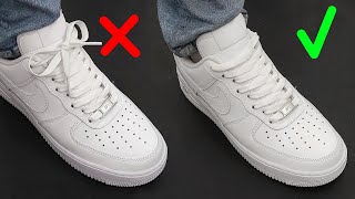 How To Hide Laces On shoes Nike Air Force 1  2 WAYS [upl. by Ennyleuqcaj870]