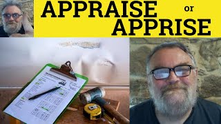 🔵 Appraise Meaning  Apprise Defined Appraise or Apprise Difference  Appraise Apprise  ESL [upl. by Bridwell754]