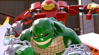 LEGO Marvels Avengers HULKBUSTER CONTRA O CROCODILO DO LEGO BATMAN 3 COM CUTSCENES [upl. by Essila395]